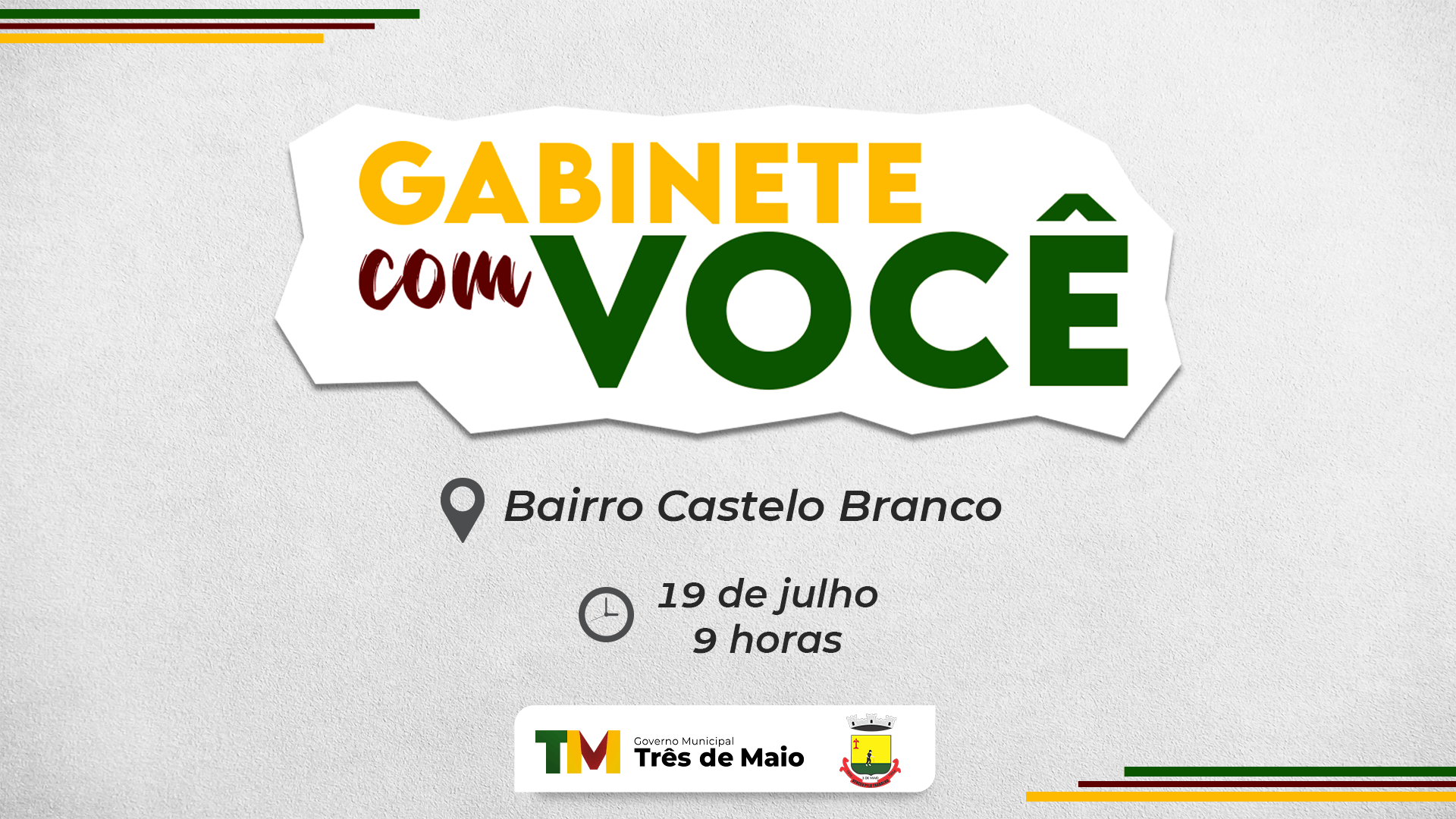 PROJETO GABINETE COM VOCÊ OCORRE AMANHÃ